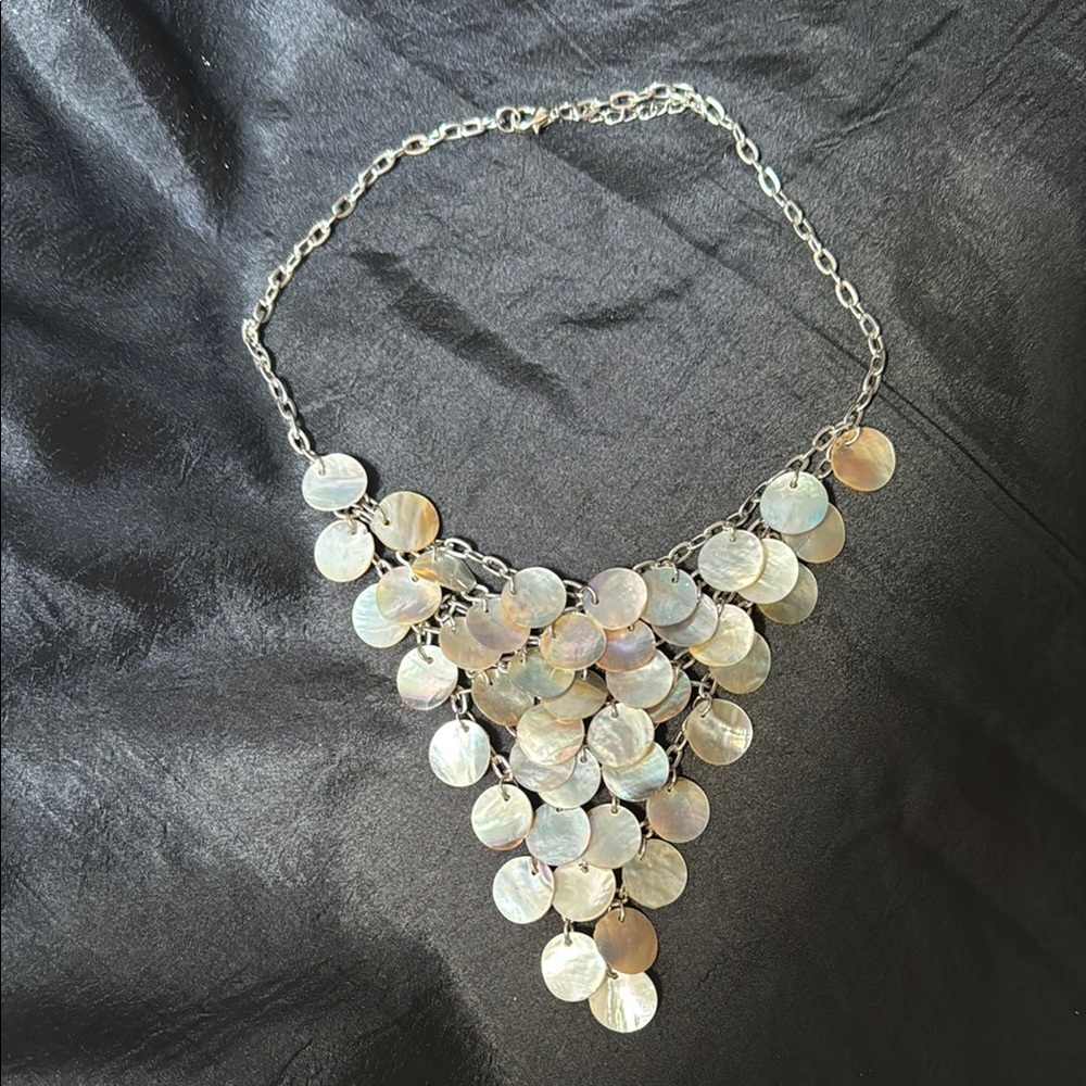 Elegant Silver Shell Necklace